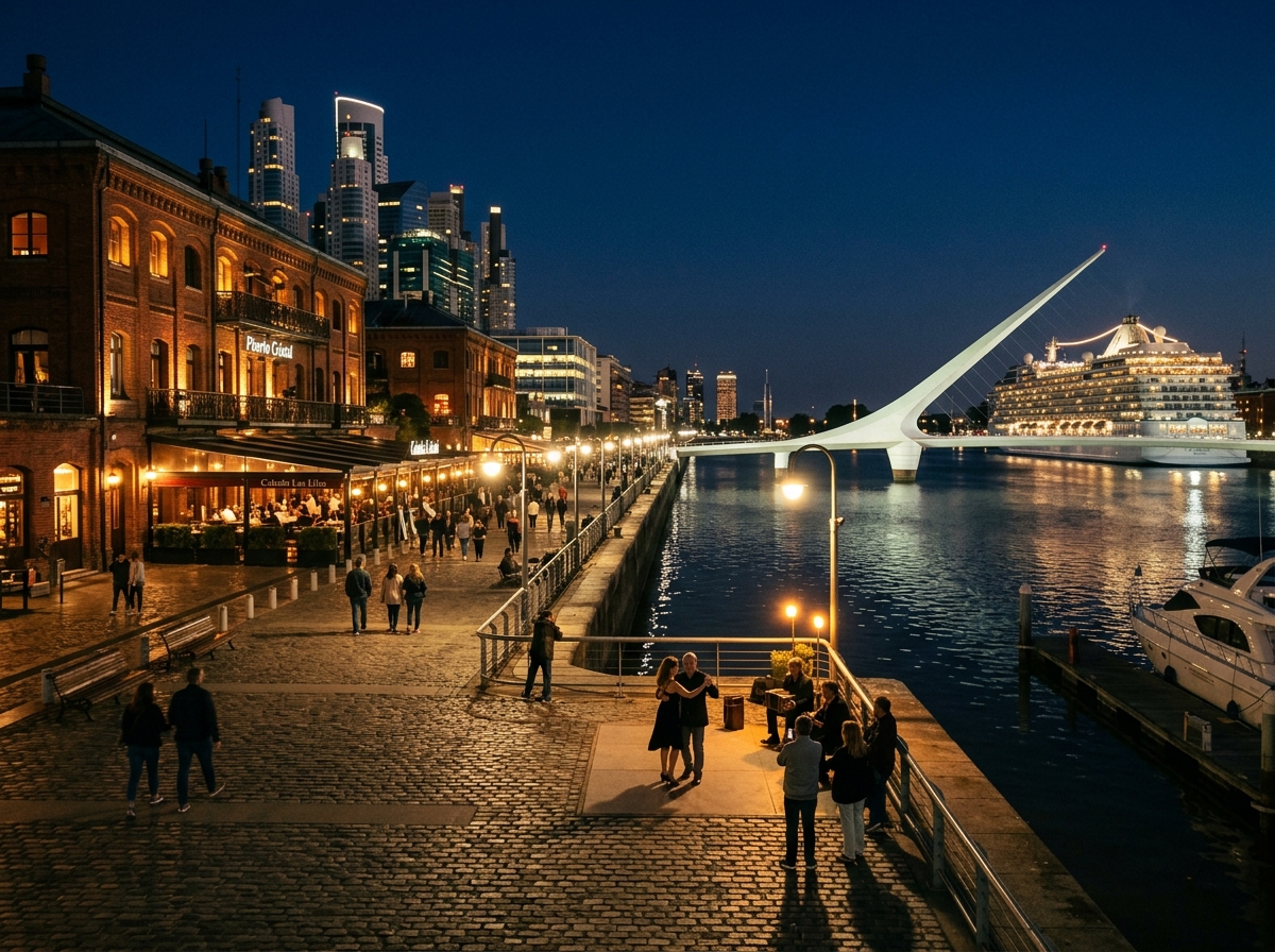 Buenos Aires Night Departure cruise route